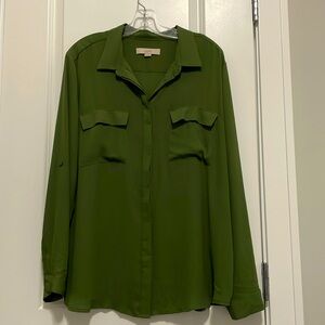 Olive green LOFT blouse